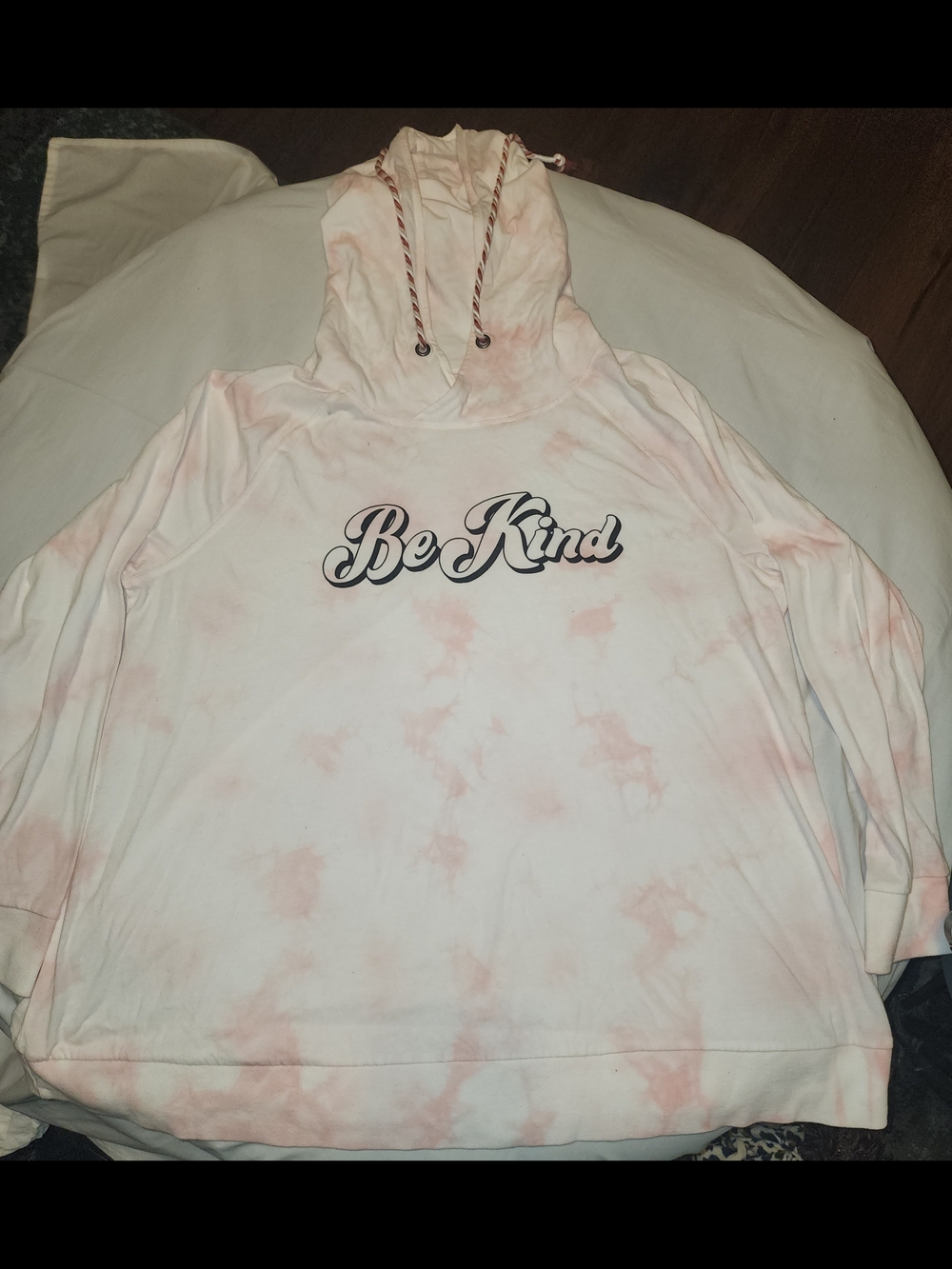 Lane Bryant Pink Tie-Dye "Be Kind" Hooded Sweatshirt